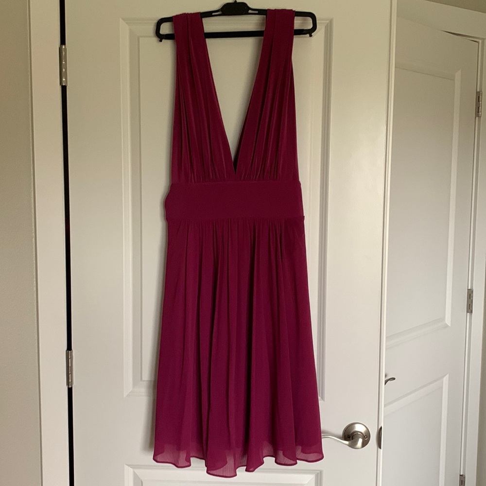 Magenta mid length dress